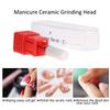 4 Types Nail Drill Bit Round Flat Ceramic Grinding Head Manicure Machine Accessories Tool