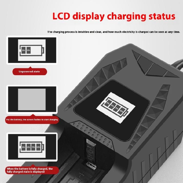 Single Bay 18650 Battery Charging Fast ChargingFor NiMH Batteries Wide Compatibility 8 Protections LCD Display