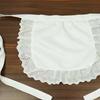 Maid Cosplay Apron Girls Ruffled Waist Apron Kitchen Costume Solid Color Fancy Dress Half Apron Cosplay Outfit Accessory