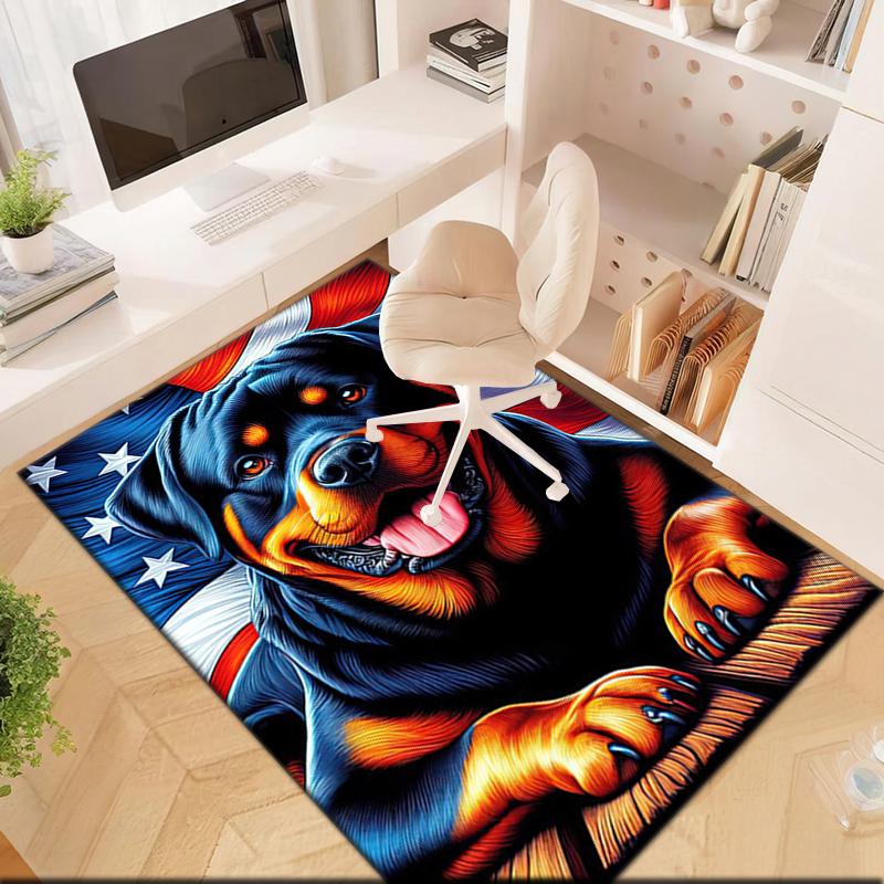 1pc American Flag Patriotic Pet Carpet Rug for Living Room Bedroom Home Sofa Decoration,Kids Play Non-slip Floor Mat