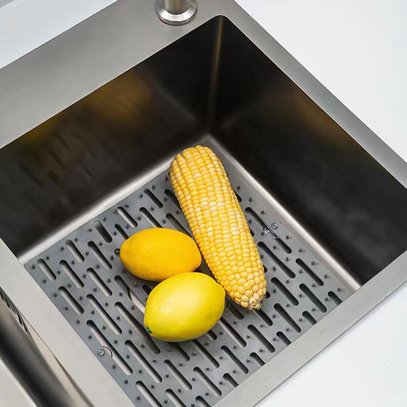 Silikon Spülbecken Trenner Schutzmatte Küchenspüle Sattel Hitzebeständig Rutschfest Spülbeckenmatte Abtropfmatte Schnell Trocknend