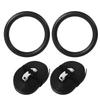 ABS Gymnastic Rings Gym Fitness Training Exercise Tool with Straps Black