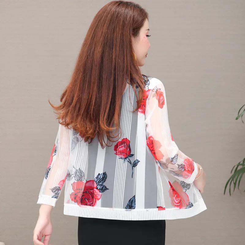 WTEMPO Women's O-neck Spring Summer Casual Thin Breathable Cardigans Female Casual Versatile Sunscreen Shawls Coats