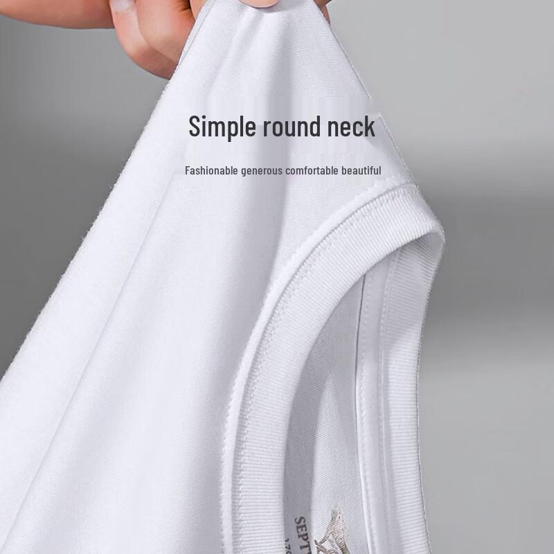 Septwolves Men's Soft 100% Cotton Short Sleeve T-Shirt 2-Pack