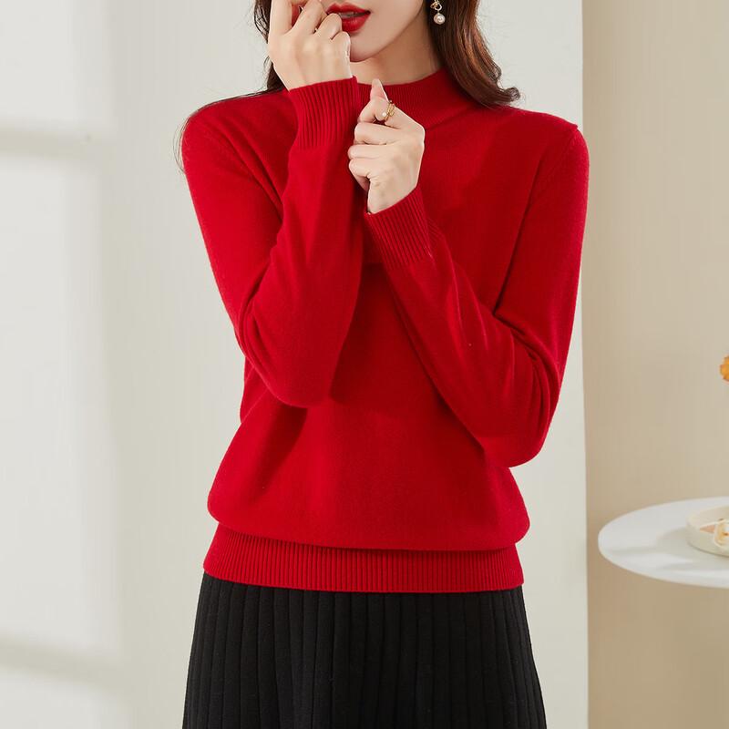 Damski sweter z golfem Jinjuan, 100% wełna merynosów