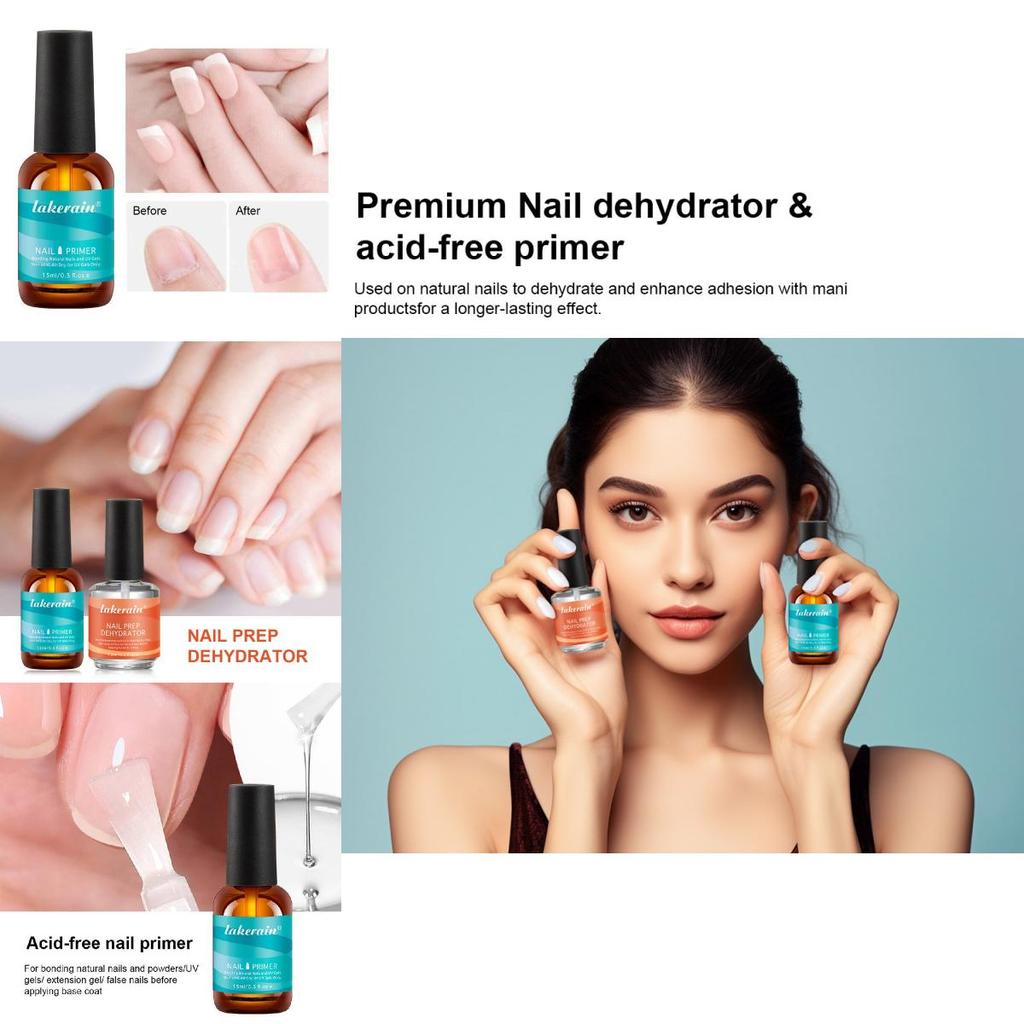 Nagelprimer-Set mit Ausgleichslösung und Haftvermittler für professionelle Maniküre-Pflege