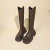 Brown Boots Women's Long Boots Thick-soled Martin Boots Women's 2025 New Spring and Autumn Popular High Knight Boots Long Boots