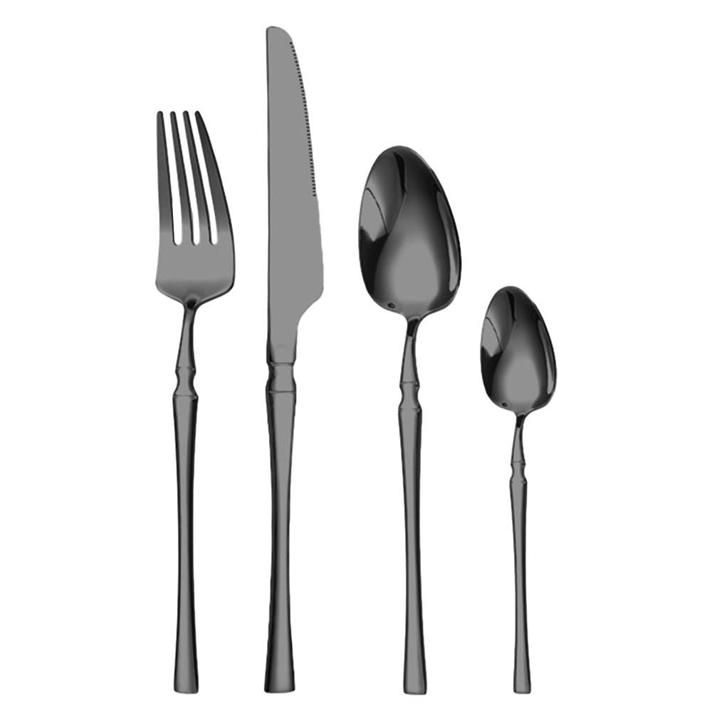 24 Piece Stainless Steel Utensils Set Include Forks Knives Spoons Silverware Set for 4 Mirror Polished Tableware