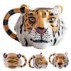 Portable 3D Animal Ceramic Mug with Hand Drawing Detailing Individualized Coffee Cup for Collectors and Everyday Use