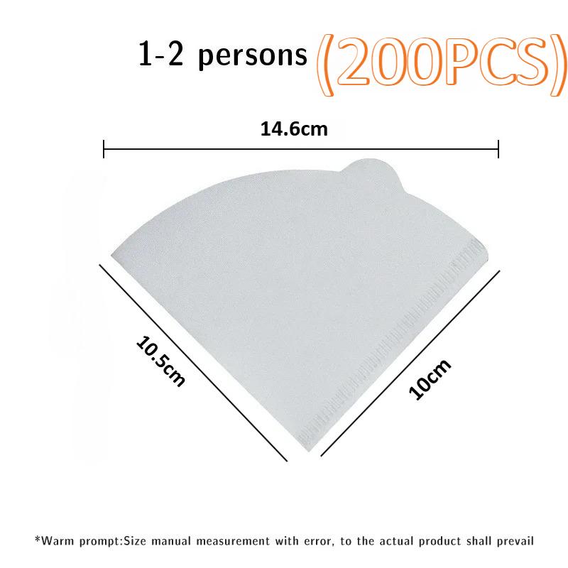 Disposable Cone Coffee Filters Natural Paper 2-4 Cup for Pour Over Drip Coffee Maker Biodegradable Eco-friendly