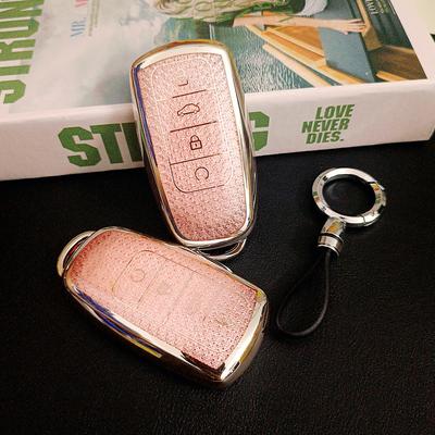 Pink Diamond Pattern Tpu For Chery Jaecoo J7 J8 Tiggo 8Pro Omoda 5 Remote Smart Car Key Case Cover Fob Bag Keychain Accessories