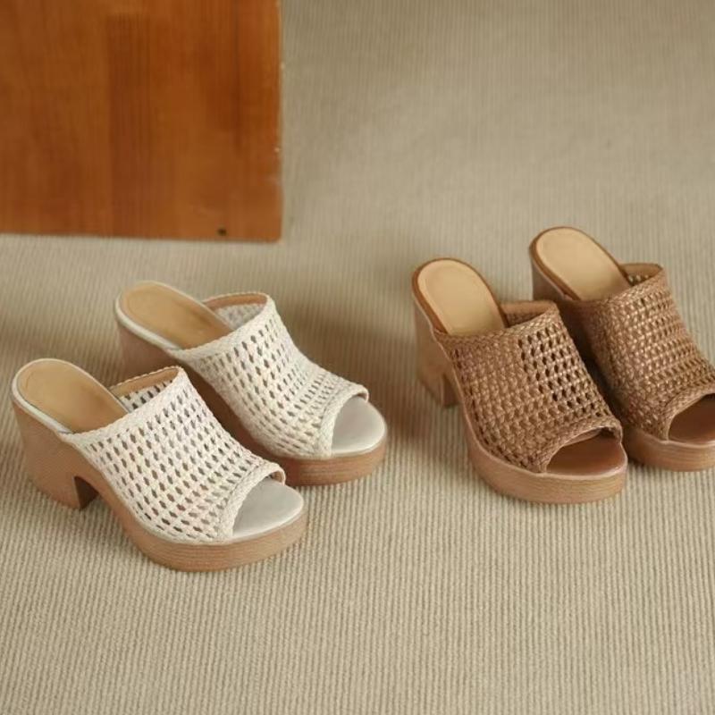 Fashion Womens High Heels Sandal Thick Bottom Casual Shoes Ladies Leisure Summer Sandals Woman Shoes Women Platform Slipper