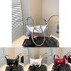 Simple Solid Color Women Casual Pu Leather Shoulder Bag For Casual Outings