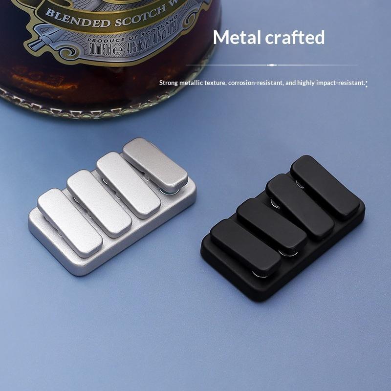 Mini Magnetic Metal Fidget Push Card Slider Fingertip Gyro Portable Sensory Toy Perfect Birthday Gift for Teens