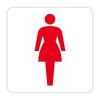 Highly 150 X 150 Mm Women's Restroom, Weather-resistant Sticker,