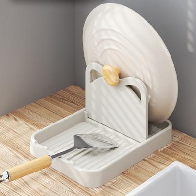 Pot Lid Rack Foldable Easy To Clean Drain High-Temperature Resistant Multifunctional Wall Mounted Spoon Organizer Spatula Holder