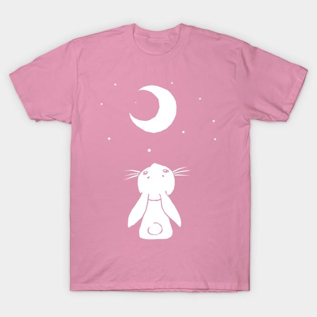 T Shirt Women Moon Bunny Adorable Bunny Gift Harajuku Print Kawaii Tshirt Summer Short Sleeve Female T-Shirt Top Tee