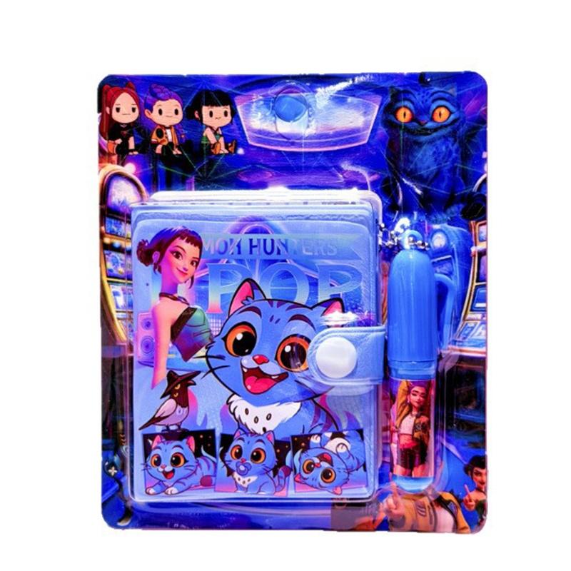 New K-op Demon Hunter Notebook Portable PU Pocket Book Ins High Aesthetic Cartoon Notebook Girl Birthday Gift