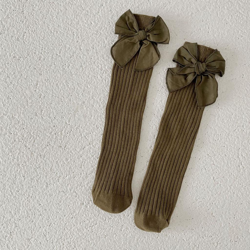 1 pár Sladké princeznovské mašle Ponožky do půli lýtka pro děti Dívky Vynikající Roztomilé Korejské módní ponožky Jarní Podzimní Měkké Česané bavlněné ponožky