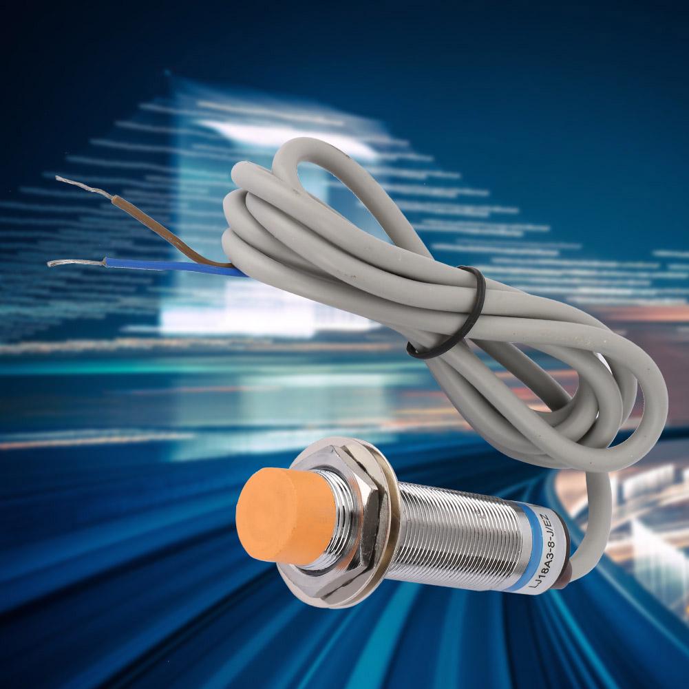 Alamă placată cu nichel LJ18A38JEZ NO AC Senzor de proximitate inductiv Detectare comutator 8mm