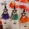Hochwertige Halloween-Dekoration Hexe Puppe mit Besen Kleine Hängende Figur Wiederverwendbarer Tüllrock für Spukhaus Tür Fenster Feiertag