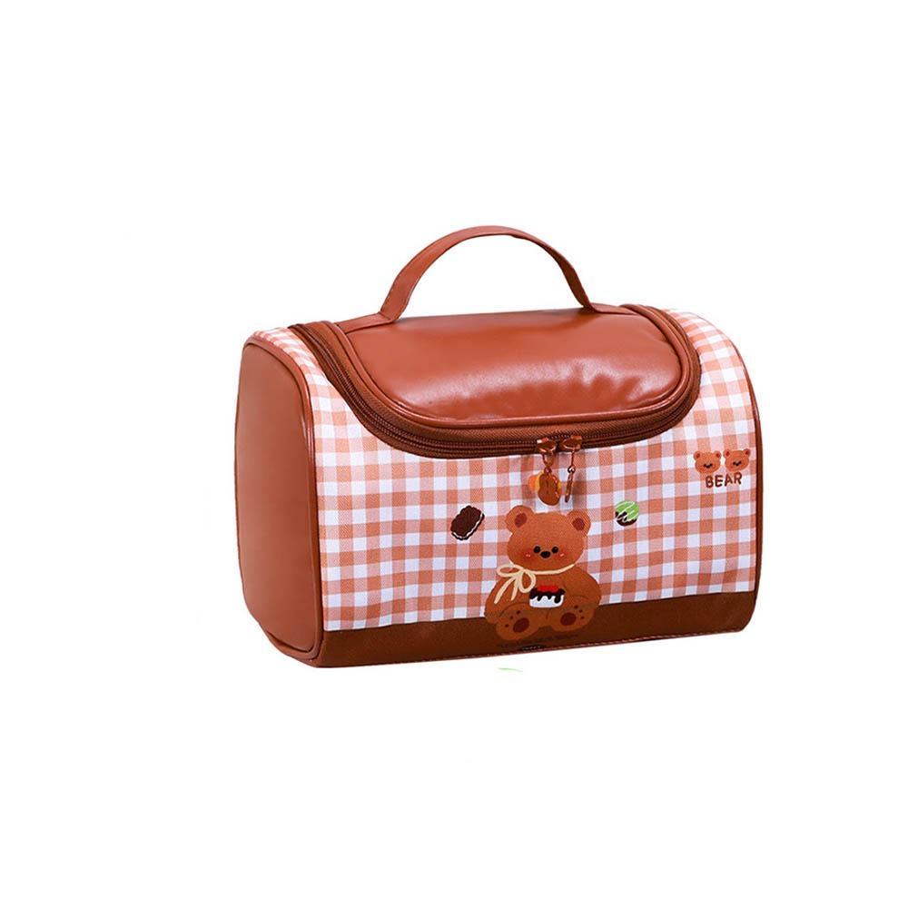 Large Capacity Kitten Makeup Bag Korean Style Toiletry Bag Portable Handheld Cosmetic  Bag  Woman