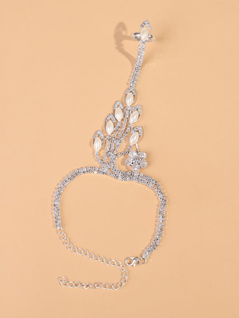 1 Women's Claw Chain Series Trendy Narcissus Bracelet Ring Finger Chain Date Travel Banquet Party Holiday Dressing Gift