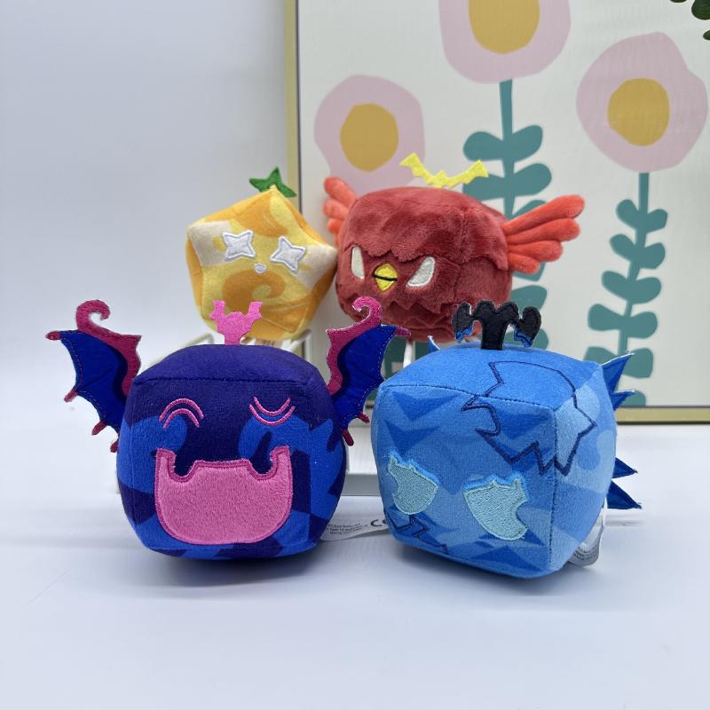 15cm Blox Fruits Plush Toys Mammoth Fruit Spin Sound Quake Shadow Dragon Rumble Stuffed Blox Fruit Doll Plushie Figure Xmas Gift
