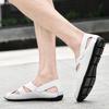 Fashion Brand Anti-collision Toe Summer Leather Men Sandals Fashion Outdoor Walking Sandals Men Non-Slip  Hollow Out Beach Flats Loafers