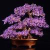 Amethyst Money Tree Ornament: Purple Wealth-Attracting Home Decor Gift