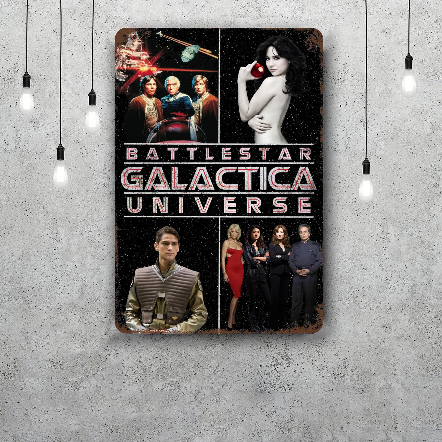 Battlestar Galactica Viper Retro Vintage Tin Sign Poster Decorative Plaque Metal Plate Wall Decor 20x30cm（7.8x11.8inch）