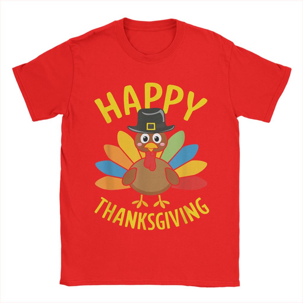 Streetwear TShirt Happy Thanksgiving Family Turkey Day Cotton T Shirts  Tee Shirt for Adult Summer Y2K Short Sleeve Top Tees
