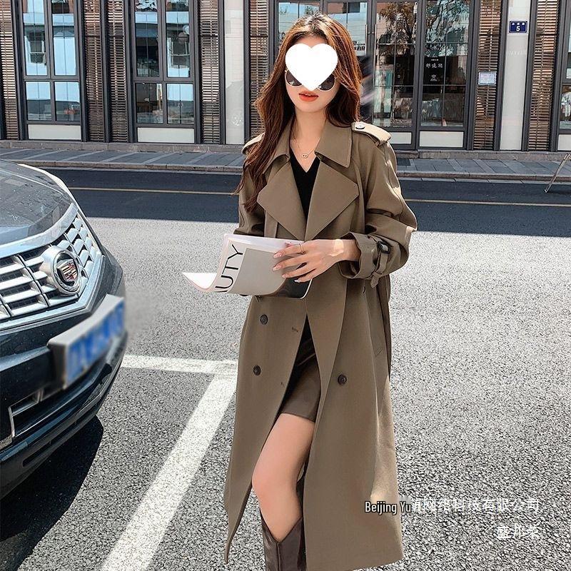 French Style Waist-Cinching Trench Coat for Women - New 2025 Spring/Autumn Collection