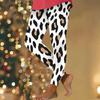 Women Plus Size High Waist Full Length Leopard Rose Floral Printed Yoga Leggings