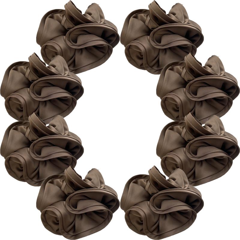 Satin Fungus Edge Hair Ring Female High-end Solid Color Scrunchie High Elastic Hair Accessories