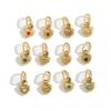 CARLIDANA Vintage Charm Women's Titanium Steel Heart-shaped Pendant Gold Plated Rhinestones 12 Birthstone Charms DIY Jewelry