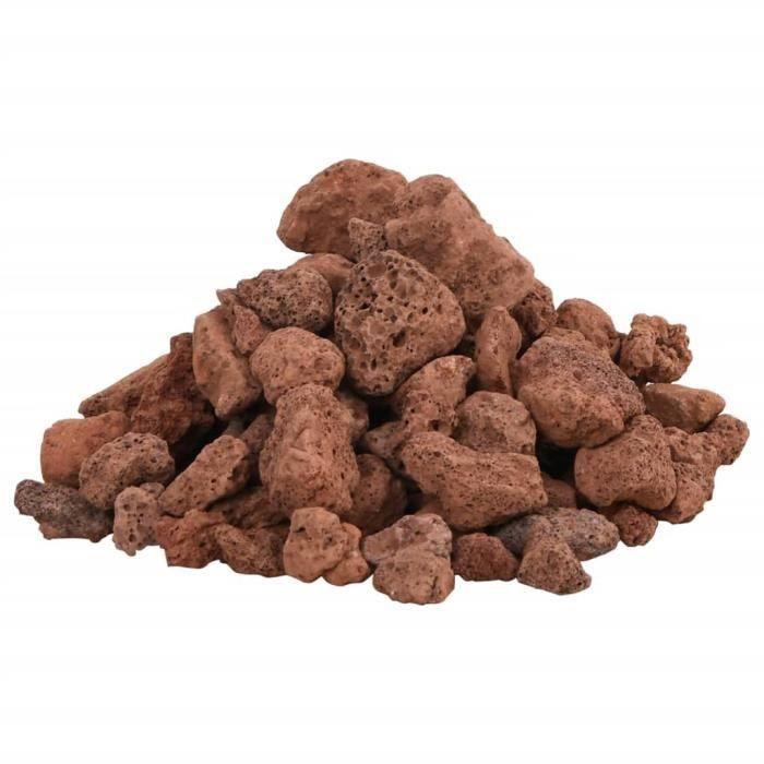 VidaXL Roches volcaniques 25 kg rouge 1-2 cm 155312
