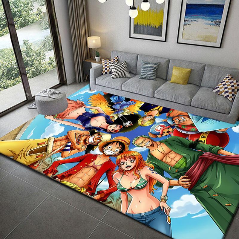 One Piece Pirate Style Rug Soft Cozy Floor Mat for Bedroom Living Room Decor