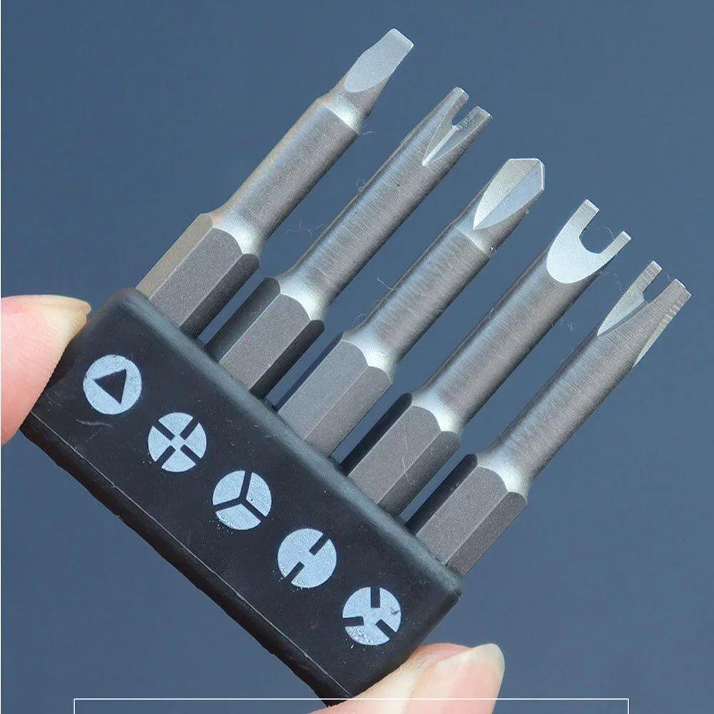 5/13pcs 50mm Precision Y U Shaped TriangleInner Cross Three Points Screwdriver Bit Special-Shaped Screwdriver Set Accessories