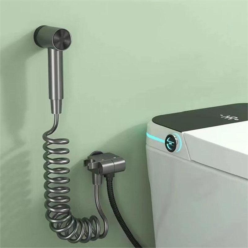 Grey/White Toilet Bidet Faucet Set Wall-mounted Sprayer Shower Faucet Nozzle Bathroom Toilet Flusher Bathe Clean Washer Tap
