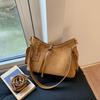 Trendige Taschen Damen Retro Nische Achseltaschen Damen Taschen Einfache Wildleder Schultertaschen Hochwertige Pendlertaschen