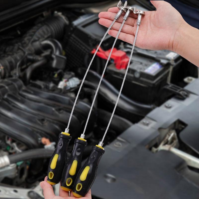 Magnetic Oil Drain Plug Remover Tool 36cm Anti Scald Heat Resistant Flexible Shaft for Car Engine Oil Change Mechanic Hand Tool