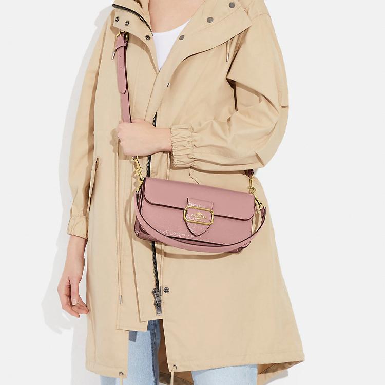 New COACH Morgan Leather Patent Leather Handbag Shoulder Bag Women's Pink CE564-IMDRO