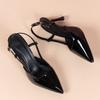 Women Design Pointy Toe High Heels Pumps Women Fashion Thin Heel Sexy Slingback Sandals Elegant Patent Leather Party Dress Shoes