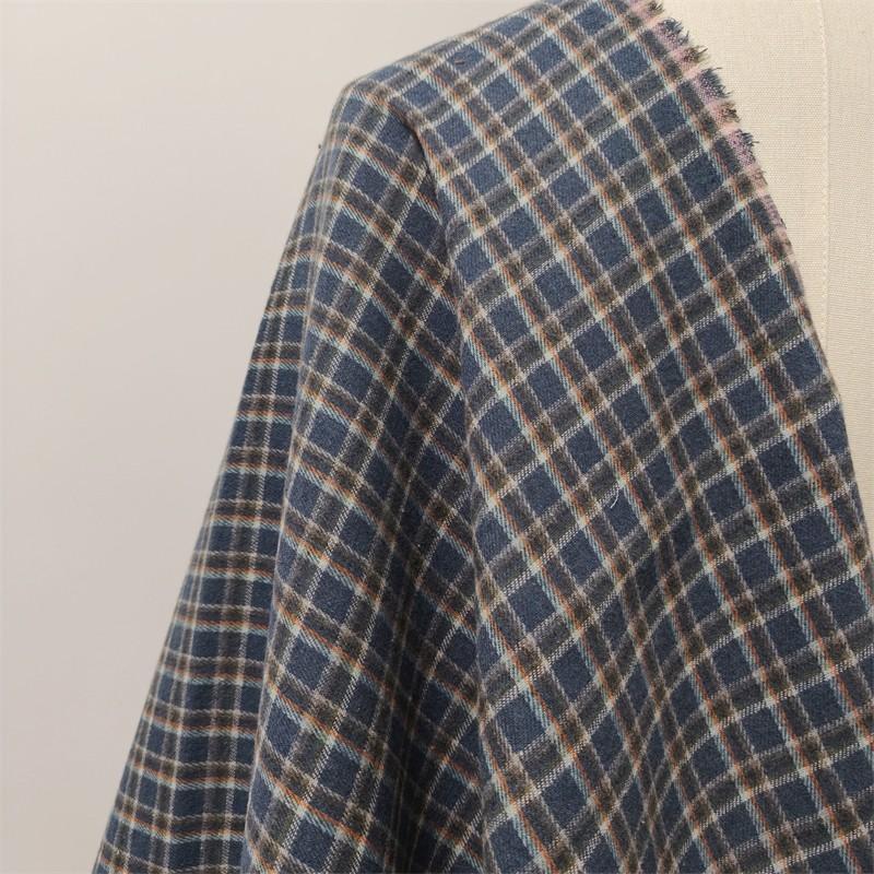 100x145cm Brushed Yarn-Dyed Plaid Fabric for Handmade Sewing Caps Dresses Shirts Bags DIY Headwear By Meters