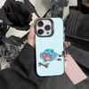 Custodia per Telefono D-Gumball e Darwin Per iPhone 17,16,15,14,13,12,Pro MAX Nera Opaca Cover Antiurto