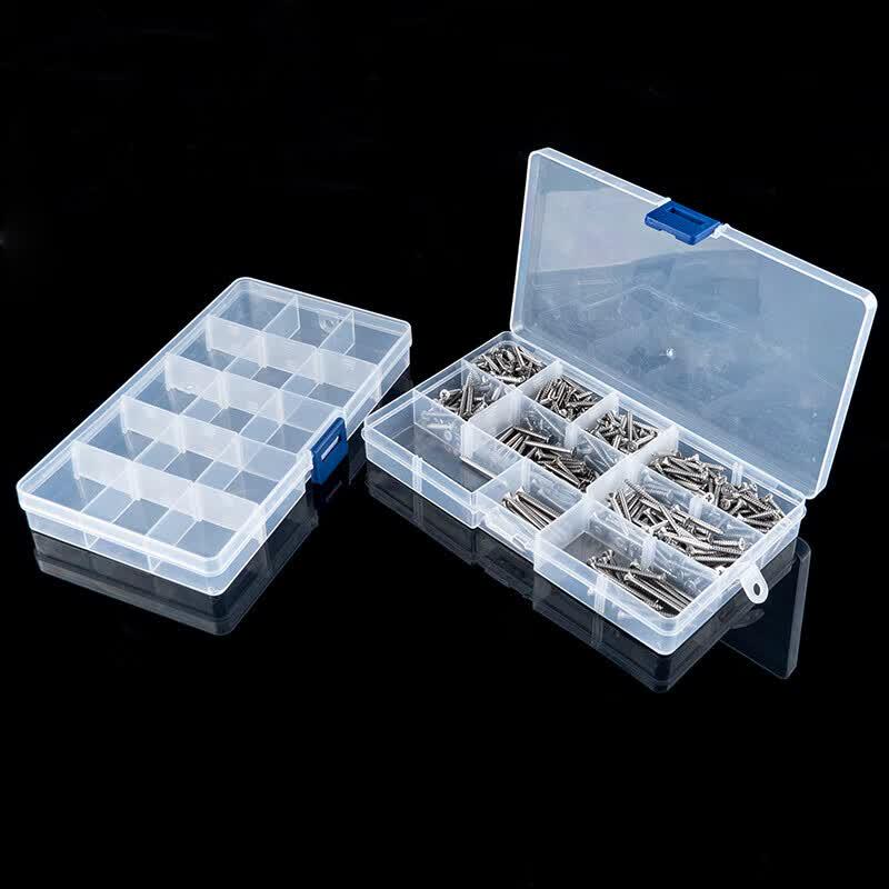 Transparent Plastic Compartment Storage Box