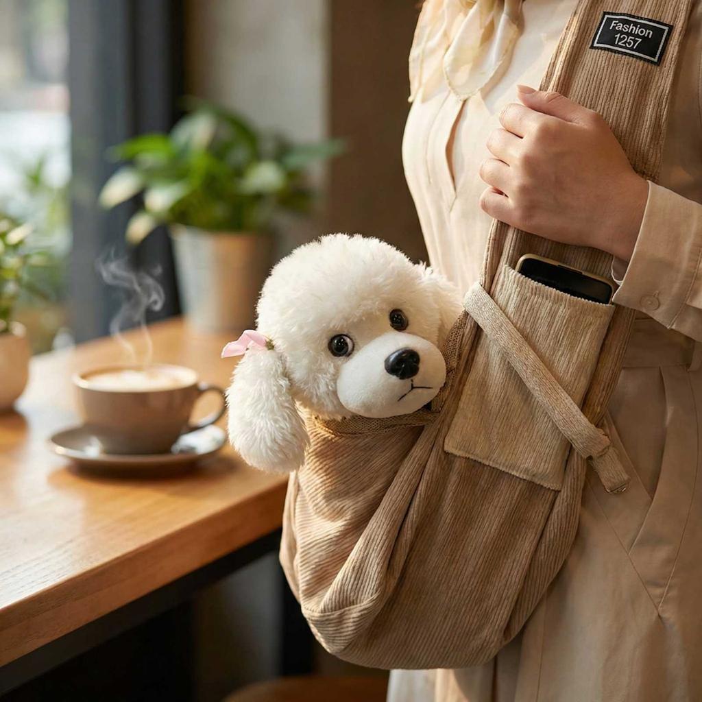 Foldable Single Shoulder Pet Bag, Large Capacity Travel Pet Bag