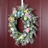 Easter Egg Wreath Decorative Garland Party Pendant Charm Household for Farmhouse Window Wall Door Decor