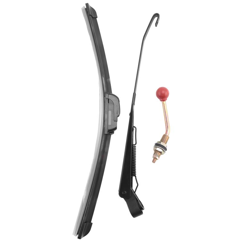 

M63K-350X400MM Manual UTV Windshield Wiper 15.7 Inch Wiper Kit For Polaris Ranger RZR 800 900 1000 Can Am Kawasaki Honda чорний